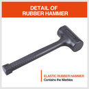 2LB Dead Blow Rubber Mallet Hammer Non Slip Soft Face Auto Car Repair NEW-2