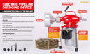 Electric Drain Cleaner Sewage Machine 400RPM Sewer Plumbing Snake Pipe 10M Colis-2