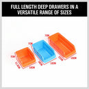 86Pc Wall Mounted Parts Storage Bins Tool Holder Rack Workshop Organiser-9