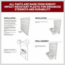 52Pc Wall Mounted Tool Storage Rack Wrench Spanner Holder Screwdriver Pliers New-8