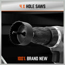 246Pc Combination Drill Bits Set Wood Hole Saw Metal Cement Screwdriver Drilling-9