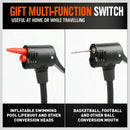 High Pressure Air Pump Bicycle Bike Alloy Floor Air Gauge Ball Balloon Nozzles-10