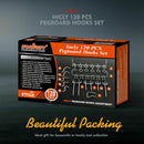 120Pc Pegboard Hooks Set Slat Wall Hanger Garage Organizer Shop Display Hanging-3