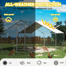 VaKa 3x4x1.95m Metal Walk-in Chicken Coop Rabbit Hutch Cage Hen House Chook Au-5