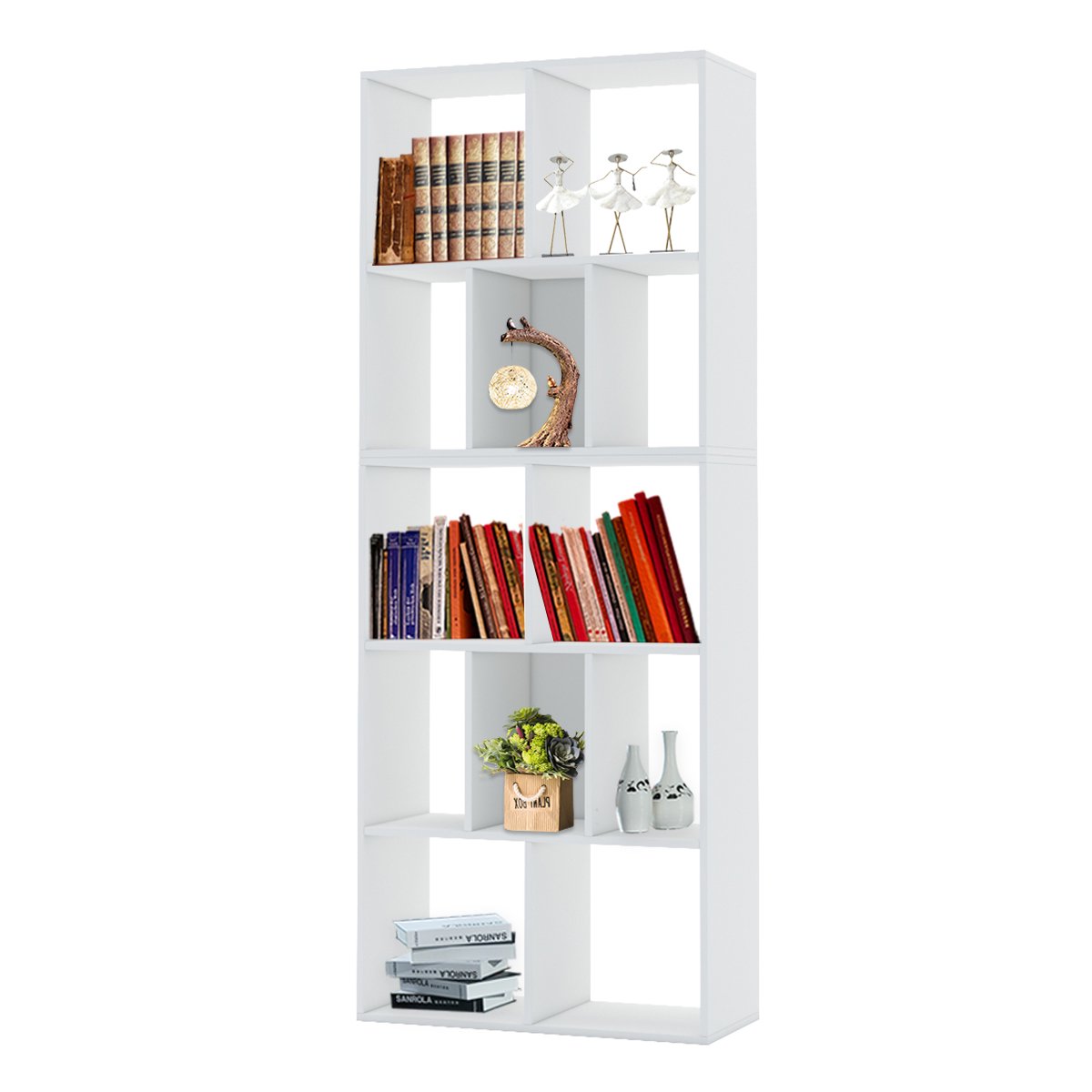 12 Cube Storage Organizer Wood Bookcase Cabinet Bookshelf Storage Wall Shelf Organizer Display Stand Home Office