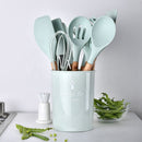 12pcs Silicone Utensils Set Mint-1