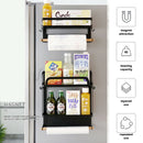 Magnetic Kitchen Fridge Storage Rack Double Layer-1