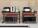 Adjustable Microwave Oven Storage Shelf Black-3