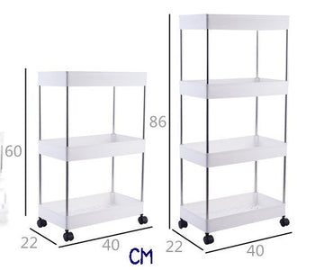 Space Saver Rolling Storage Trolley Cart 4 tier - 0
