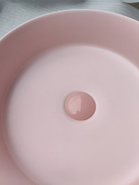 2020 Matte Pink Round 360 mm Dia top counter basin porcelain sink - 0