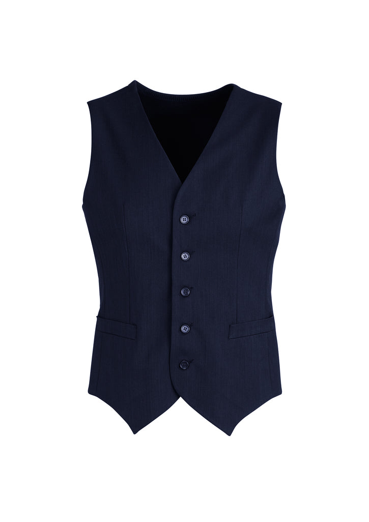 Mens Peaked Vest Waistcoat w/ Knitted Back Suit Formal Wedding Dress Up - Navy - 112