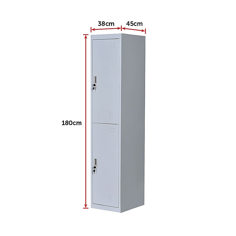 Two-Door Office Gym Shed Storage Lockers