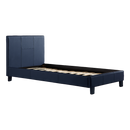 Single PU Leather Bed Frame Blue-1