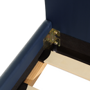 Single PU Leather Bed Frame Blue-5