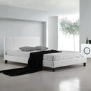 Double PU Leather Bed Frame White-2