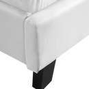 Double PU Leather Bed Frame White-5