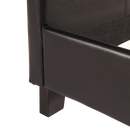 Double PU Leather Bed Frame Black-5