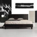 Double PU Leather Bed Frame Black-7
