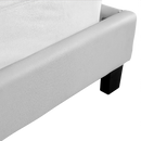 King PU Leather Bed Frame White-5