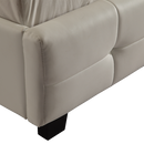 Double PU Leather Deluxe Bed Frame White-4