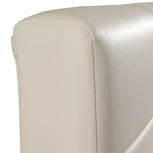 Double PU Leather Deluxe Bed Frame White