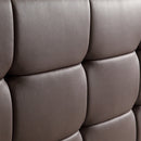 Double PU Leather Deluxe Bed Frame Brown-6