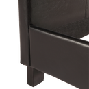 Queen PU Leather Bed Frame Black-5