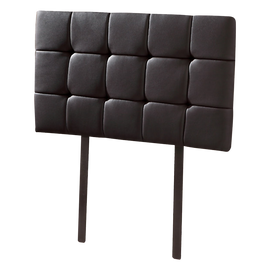 PU Leather Single Bed Deluxe Headboard Bedhead - Black