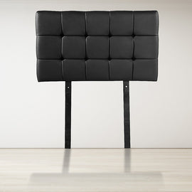 PU Leather Single Bed Deluxe Headboard Bedhead - Black - 0