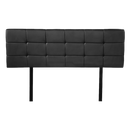 PU Leather Double Bed Deluxe Headboard Bedhead - Black-4
