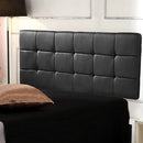 PU Leather Queen Bed Deluxe Headboard Bedhead - Black-5