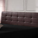 PU Leather King Bed Deluxe Headboard Bedhead - Brown-5
