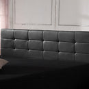 PU Leather King Bed Deluxe Headboard Bedhead - Black-2