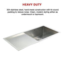 960x450mm Handmade Stainless Steel Undermount / Topmount Kitchen Sink with Waste-4