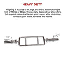 Chrome Olympic Tricep Bar Barbell Heavy Duty with Spring Collars-7