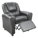 PU Leather Kids Recliner with Drink Holder-1