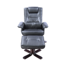 PU Leather Massage Chair Recliner Ottoman Lounge Remote-4