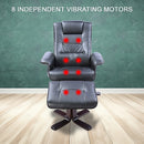 PU Leather Massage Chair Recliner Ottoman Lounge Remote-6