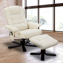 PU Leather Massage Chair Recliner Ottoman Lounge Remote-2