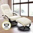 PU Leather Deluxe Massage Chair Recliner Ottoman Lounge Remote-6