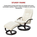 PU Leather Deluxe Massage Chair Recliner Ottoman Lounge Remote-9