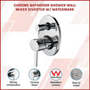 Chrome Bathroom Shower Wall Mixer Diverter w/ WaterMark-3
