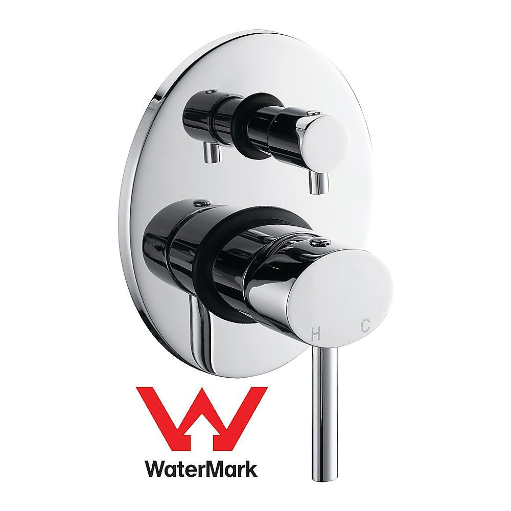 Chrome Bathroom Shower Wall Mixer Diverter w/ WaterMark