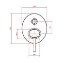 Chrome Bathroom Shower Wall Mixer Diverter w/ WaterMark-13