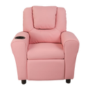 PU Leather Kids Recliner with Drink Holder-4