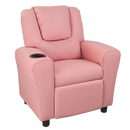 PU Leather Kids Recliner with Drink Holder-5