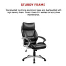 PU Leather Office Chair Executive Padded Black-7