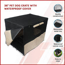 36" Pet Dog Crate with Waterproof Cover-3