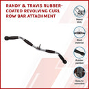 Randy & Travis Rubber-Coated Revolving Curl Row Bar Attachment-3