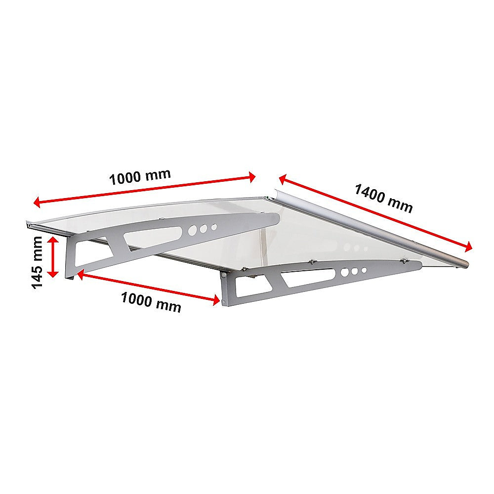 DIY Outdoor Awning Cover 1.4m x 1m Polycarbonate